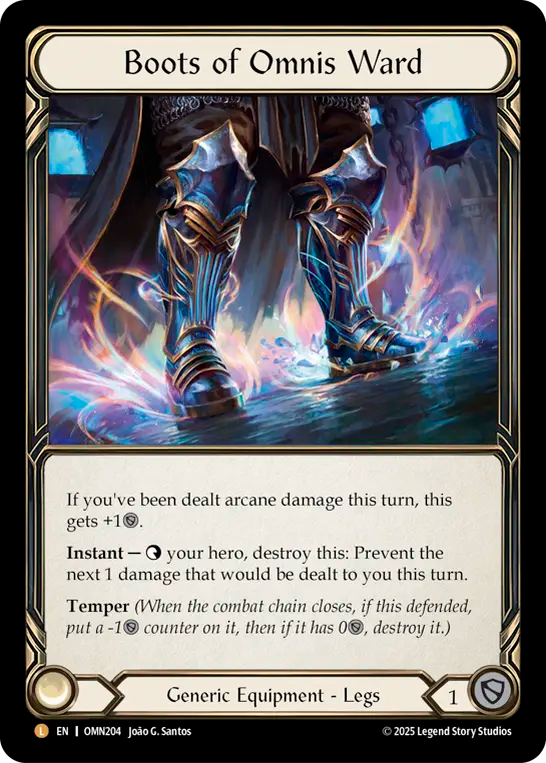Boots of Omnis Ward Rainbow Foil OMN204 (Omens of the Third Age)
