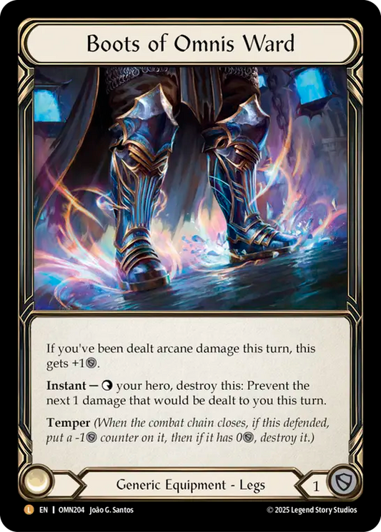 Boots of Omnis Ward Rainbow Foil OMN204 (Omens of the Third Age)