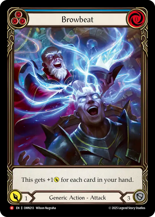 Browbeat Extended Art Cold Foil (Blue) OMN213 (Omens of the Third Age)