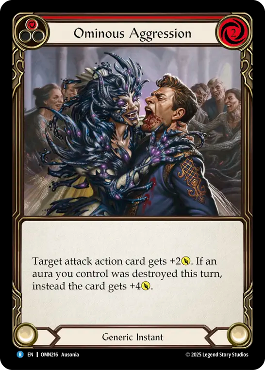 Ominous Aggression (Red) OMN216 (Omens of the Third Age)