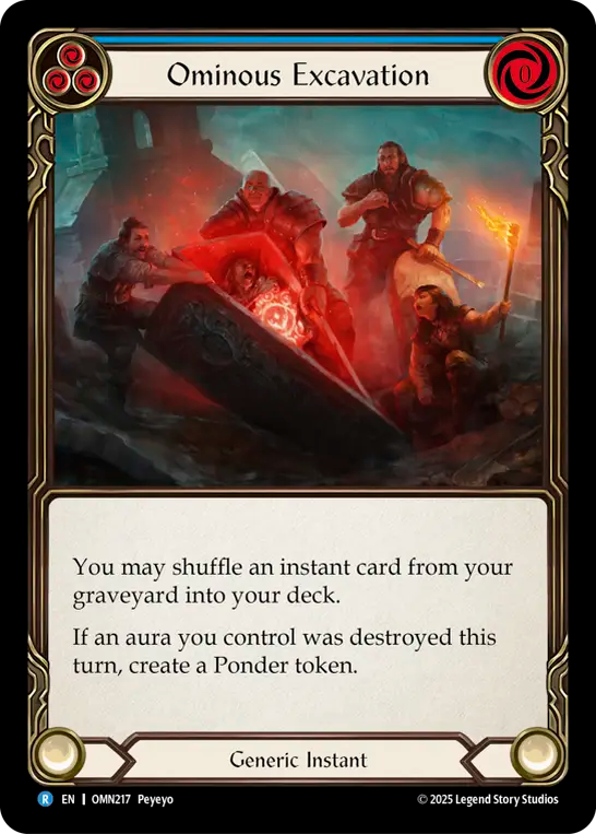 Ominous Excavation Rainbow Foil (Blue) OMN217 (Omens of the Third Age)