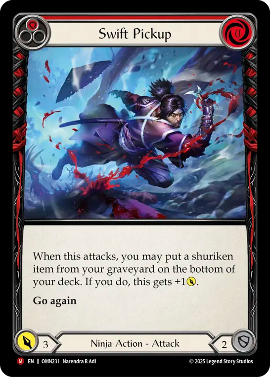 Swift Pickup Rainbow Foil (Red) OMN231 (Omens of the Third Age)