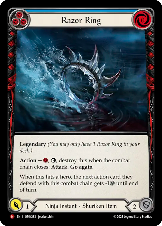 Razor Ring (Blue) OMN233 (Omens of the Third Age)