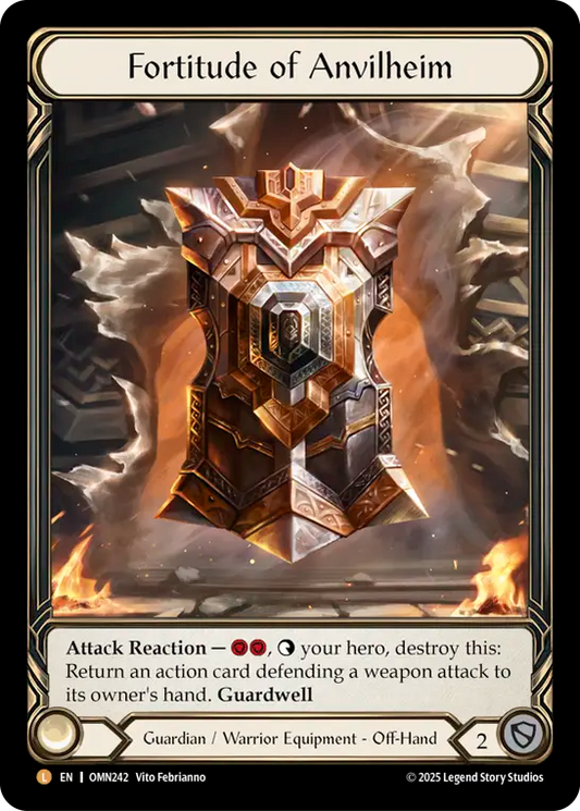 Fortitude of Anvilheim Extended Art Rainbow Foil OMN242 (Omens of the Third Age)