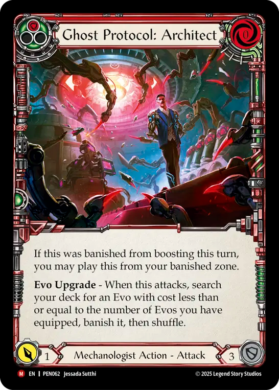 Ghost Protocol: Architect Rainbow Foil (Red) PEN062 (Compendium of Rathe)
