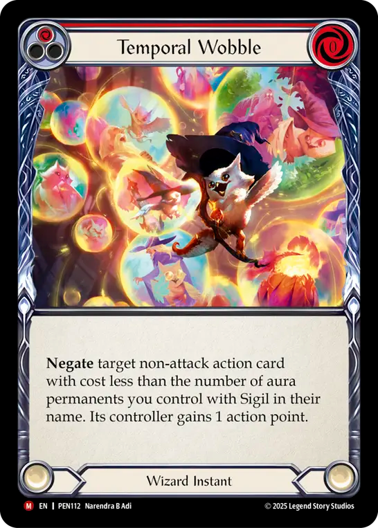Temporal Wobble Rainbow Foil (Red) PEN112 (Compendium of Rathe)