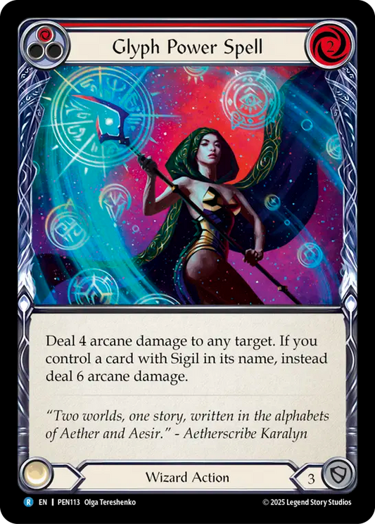 Glyph Power Spell Rainbow Foil (Red) PEN113 (Compendium of Rathe)