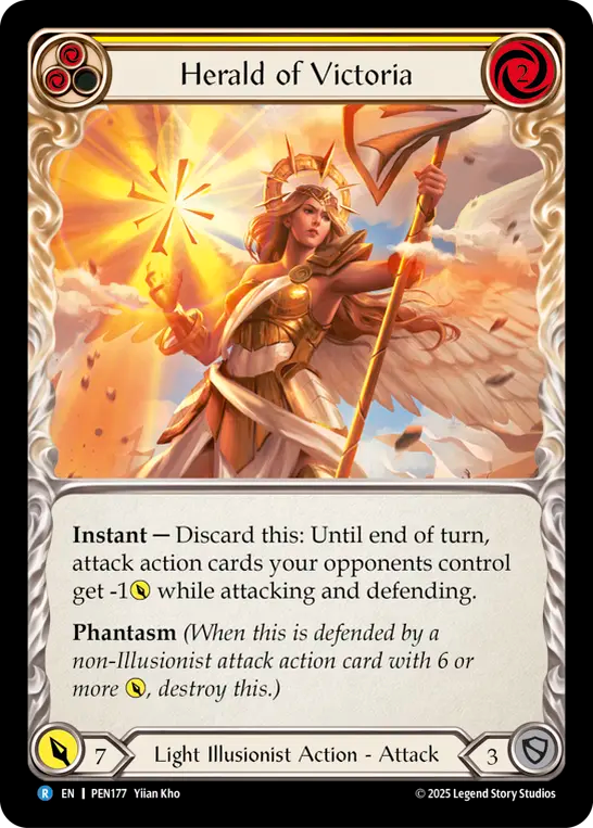 Herald of Victoria Rainbow Foil (Yellow) PEN177 (Compendium of Rathe)