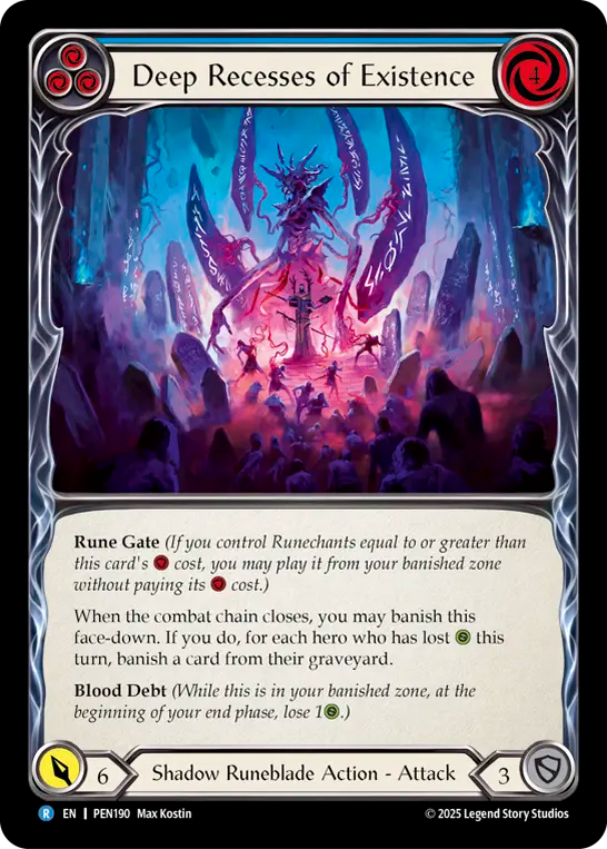 Deep Recesses of Existence Rainbow Foil (Blue) PEN190 (Compendium of Rathe)