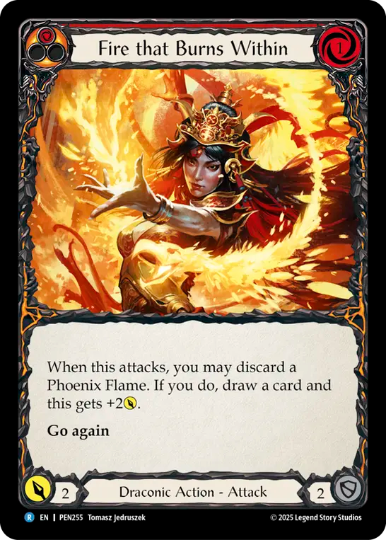 Fire that Burns Within Rainbow Foil (Red) PEN255 (Compendium of Rathe)