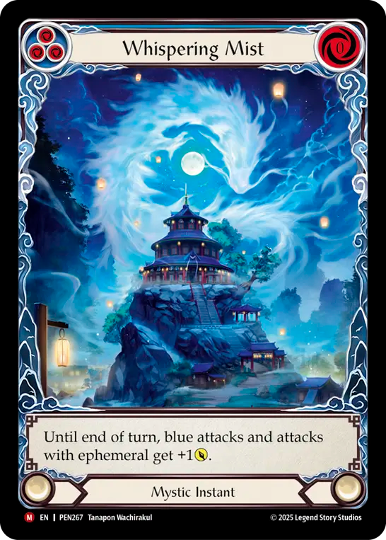 Whispering Mist Extended Art Rainbow Foil (Blue) PEN267 (Compendium of Rathe)