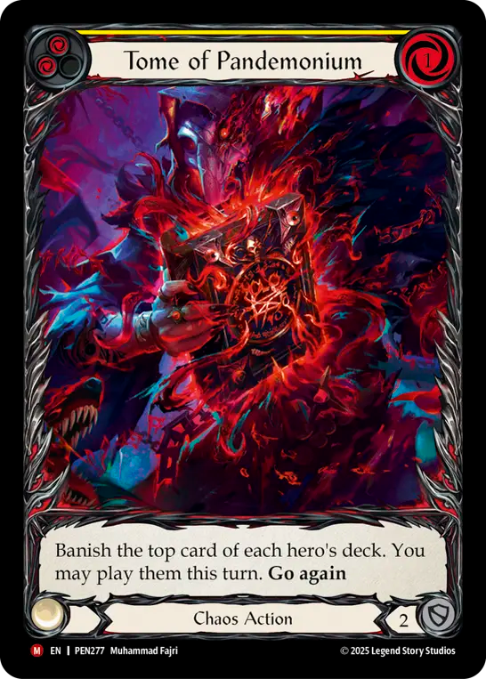 Tome of Pandemonium Extended Art Rainbow Foil (Yellow) PEN277 (Compendium of Rathe)