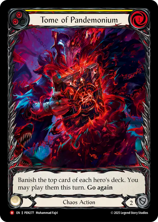 Tome of Pandemonium Extended Art Rainbow Foil (Yellow) PEN277 (Compendium of Rathe)