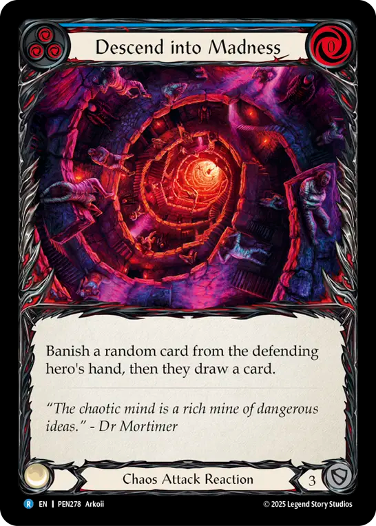 Descend into Madness Rainbow Foil (Blue) PEN278 (Compendium of Rathe)