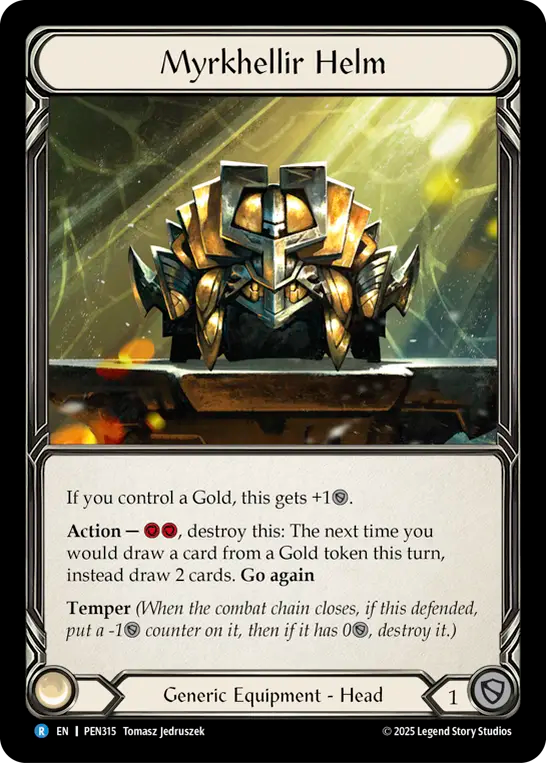 Myrkhellir Helm Cold Foil PEN315 (Compendium of Rathe)