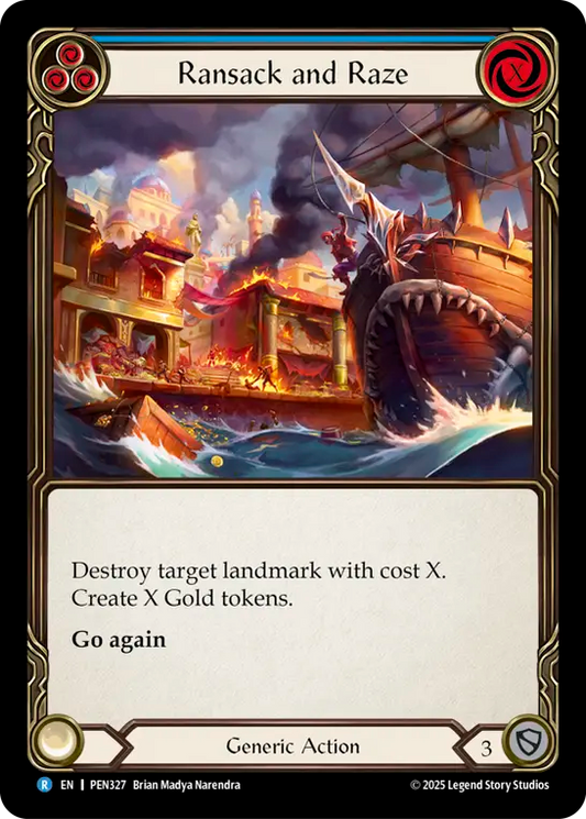 Ransack and Raze Rainbow Foil PEN327 (Compendium of Rathe)