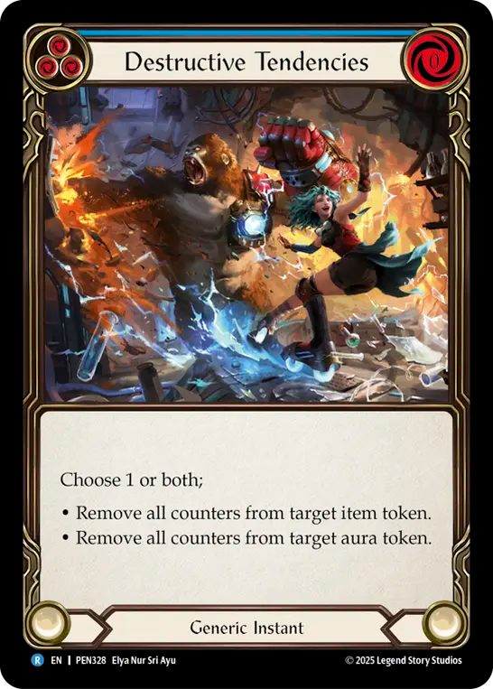 Destructive Tendencies Rainbow Foil PEN328 (Compendium of Rathe)
