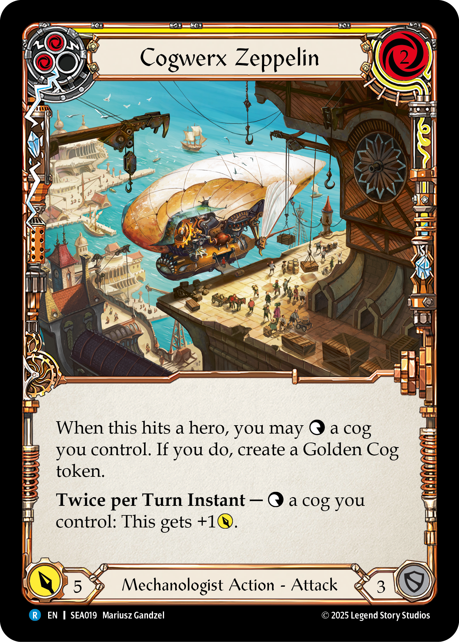 Cogwerx Zeppelin Rainbow Foil (Yellow) SEA019 (High Seas)