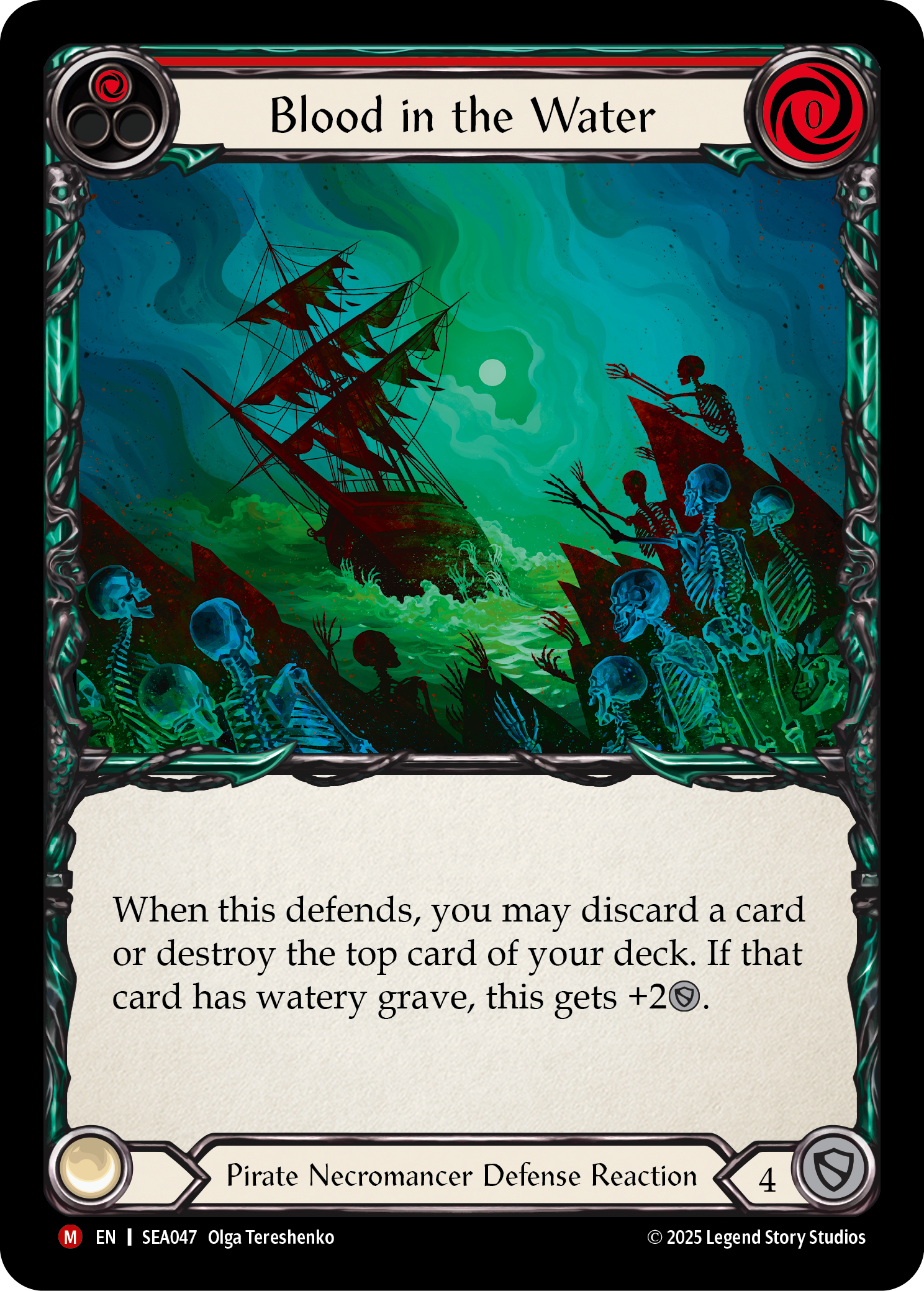 Blood in the Water Rainbow Foil (Red) SEA047 (High Seas)