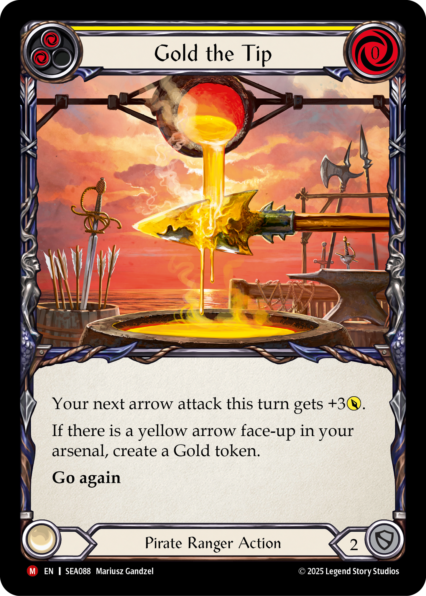 Gold the Tip Rainbow Foil (Yellow) SEA088 (High Seas)