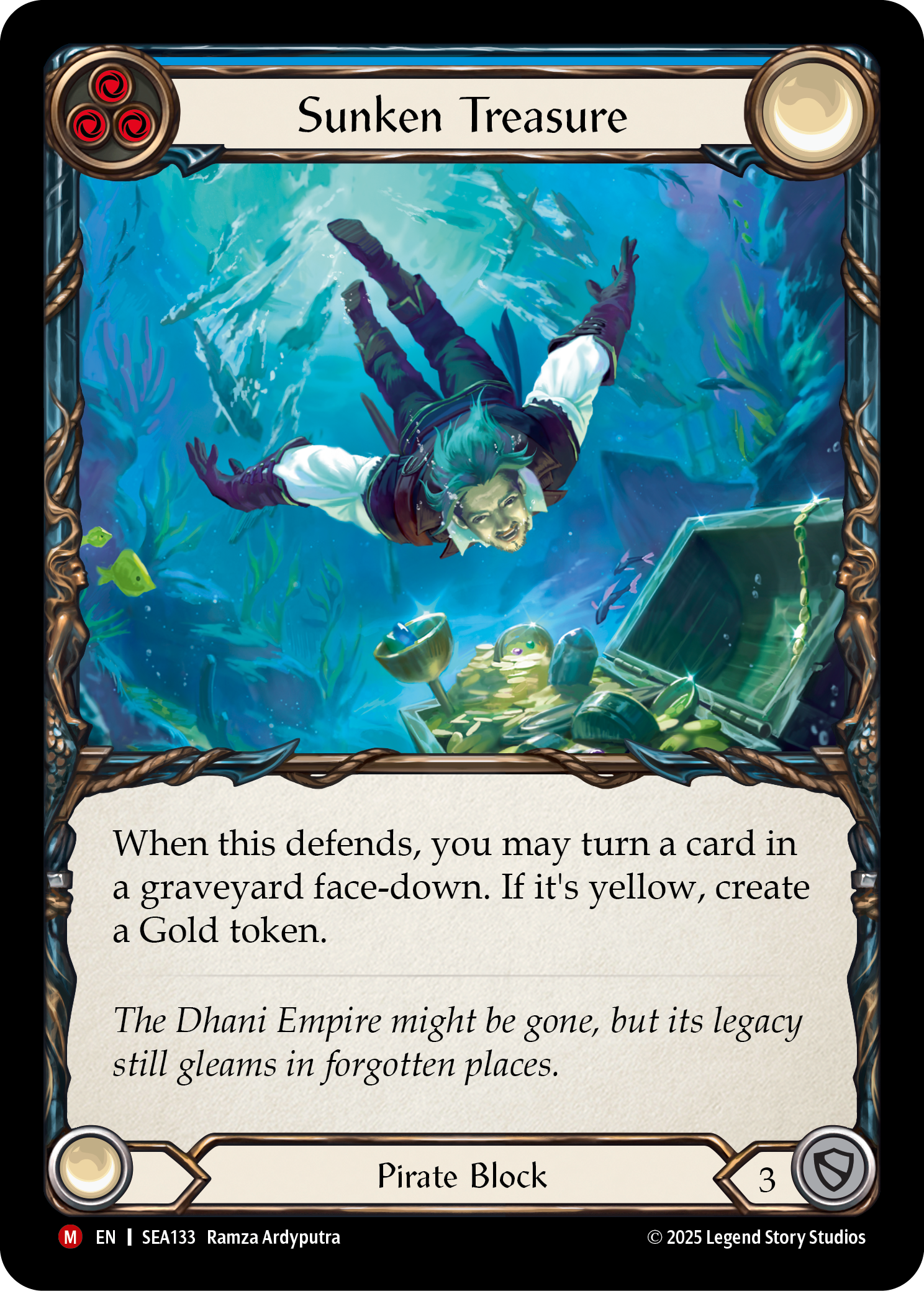 Sunken Treasure Rainbow Foil (Blue) SEA133 (High Seas)