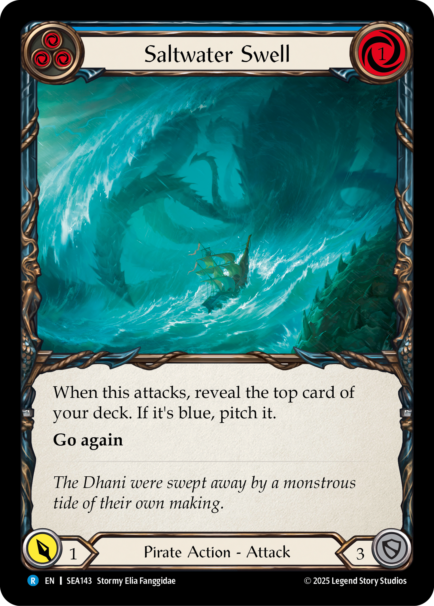 Saltwater Swell Rainbow Foil (Blue) SEA143 (High Seas)