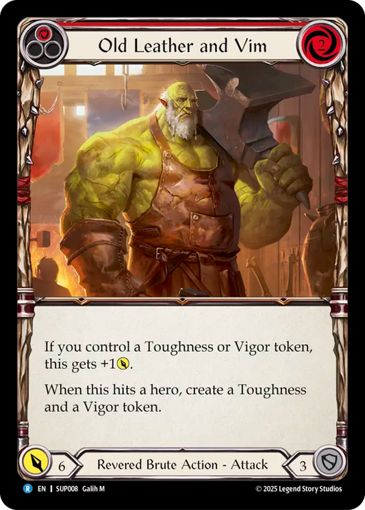 Old Leather and VimRainbow Foil  (Red) SUP008 (Super Slam)