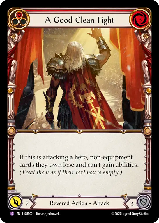 A Good Clean FightRainbow Foil  (Red) SUP021 (Super Slam)