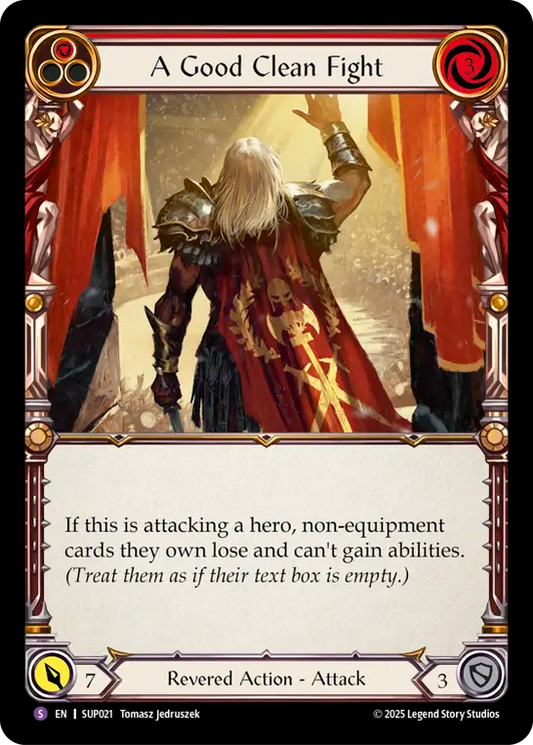A Good Clean FightRainbow Foil  (Red) SUP021 (Super Slam)