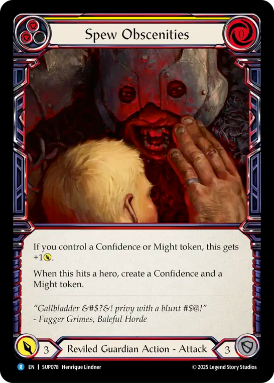 Spew ObscenitiesRainbow Foil  (Yellow) SUP078 (Super Slam)