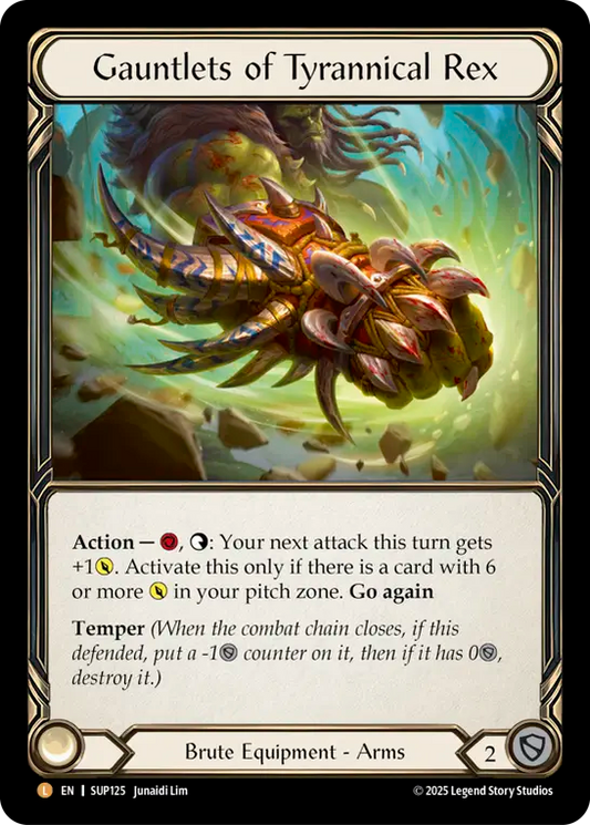 Gauntlets of Tyrannical RexCold Foil  SUP125 (Super Slam)