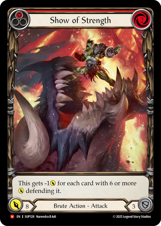 Show of StrengthExtended Art Cold Foil  (Red) SUP128 (Super Slam)