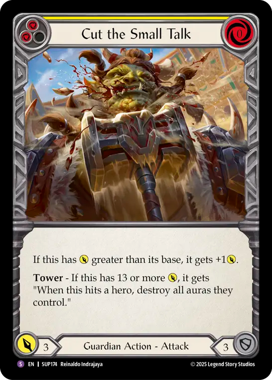 Cut the Small TalkRainbow Foil  (Yellow) SUP174 (Super Slam)