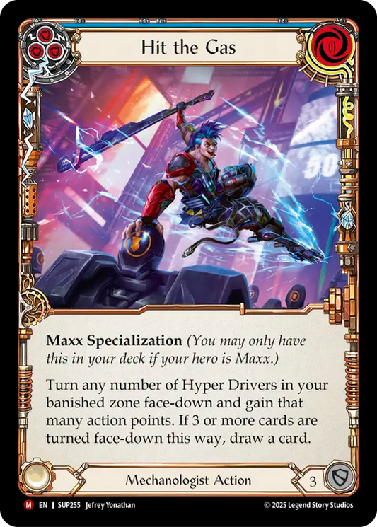 Hit the GasRainbow Foil  (Blue) SUP255 (Super Slam)