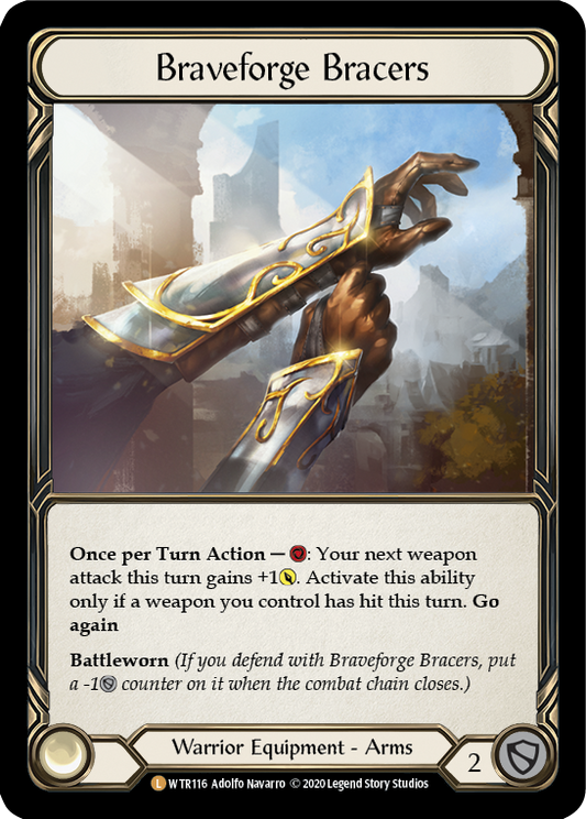 Braveforge Bracers Rainbow Foil WTR116 (Welcome to Rathe) (Unlimited)
