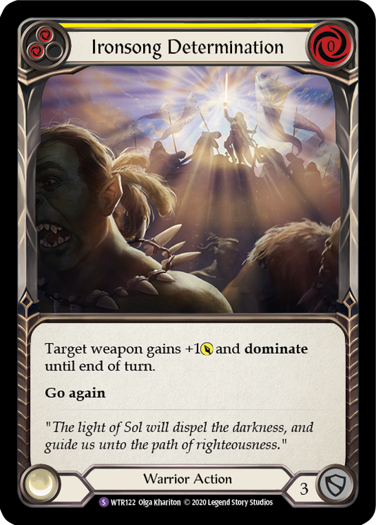 Ironsong Determination Rainbow Foil (Yellow) WTR122 (Welcome to Rathe) (Unlimited)